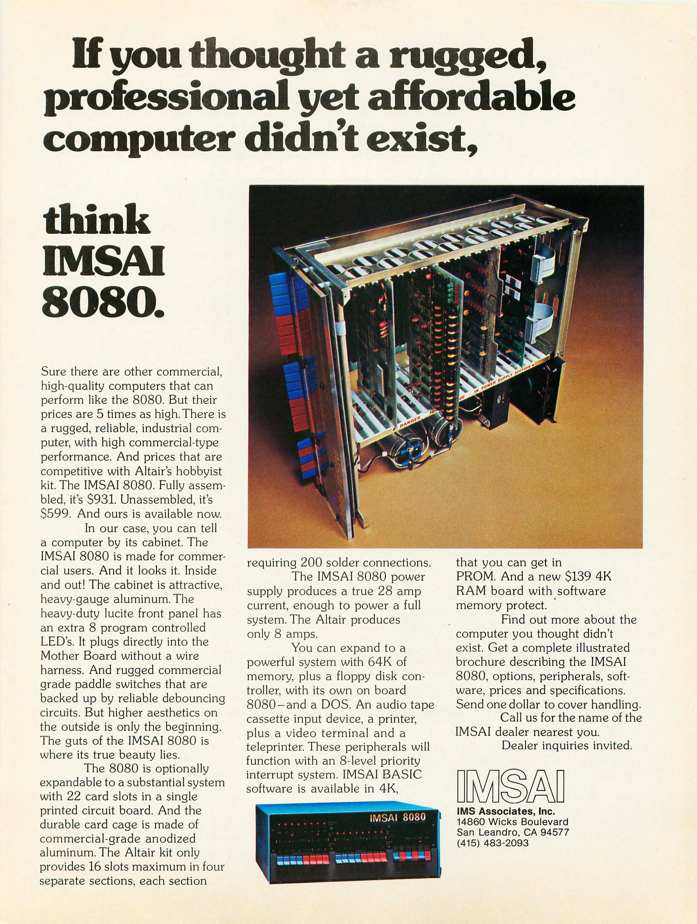IMSAI 8080 - Aug 1976 Byte  If you thought  colour   advert